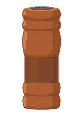 Pepper icon. Glass jar, peppercellar with kitchen seasoning, flavoring for sprinkling spicy powder. Ingredient, condiments for food.  illustration of spice powder food