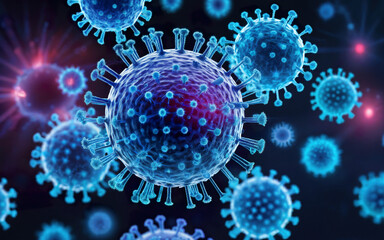 rotavirus, virus molecules, microscopic view, viral infection outbreak close-up