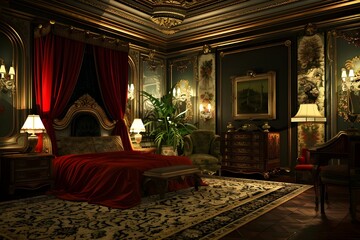 Royal Retreat Luxury Bedroom Furniture Sofa Setting in Fully Brighted