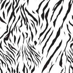 Tiger skin texture black and white