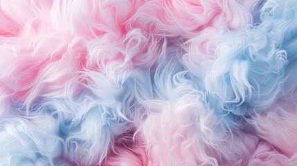 A soft, fluffy texture background in pastel colors of pink and blue.