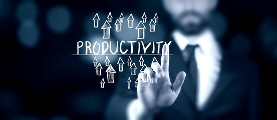 Increase productivity concept, business concept - obrazy, fototapety, plakaty