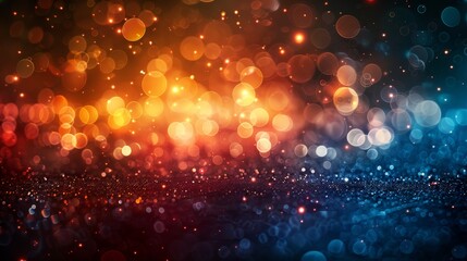 Wallpaper featuring an abstract blend of bokeh effect, firework displays, and a vibrant mosaic of ice crystals