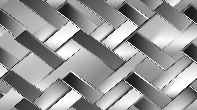 Abstract Silver Background With Squares and Rectangles