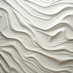 Close Up of White Wall With Wavy Lines