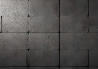 Abstract black brick wall texture for pattern background. wide panorama.black brick wall, brick background for design,Grunge style,retro shabby,stylish,Generative AI