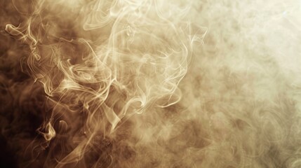 Warm toned abstract smoke pattern on a brown background. Textured and dynamic backdrop concept. Design for creative graphics, backgrounds, and overlays