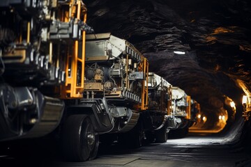 In-depth look at the complex design of a hydraulic roof support used in underground mining operations