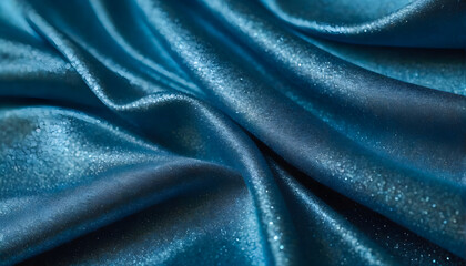 Blue glitter  silk Fabric For Christmas, wedding, birthday, valentine  background 
