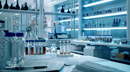 Cutting-Edge Laboratory: Vaccines, Equipment, and Research Papers