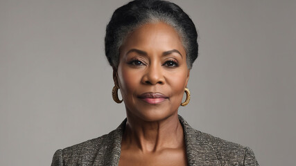 Fototapeta na wymiar Middle age Afro American woman