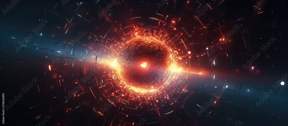 Poster the black hole resembles a dark circle in the midst of a vibrant galaxy, creating a captivating sigh