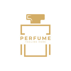 simple luxury bottle perfume logo template