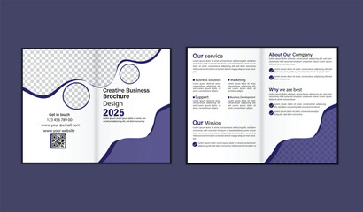 Bifold Business brochure design template or Bifold flyer design
