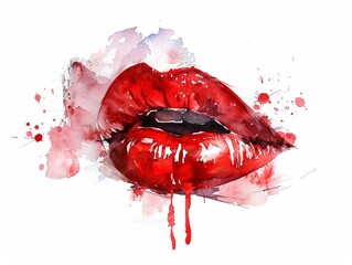  red lipstick kiss mark isolated on a white background 