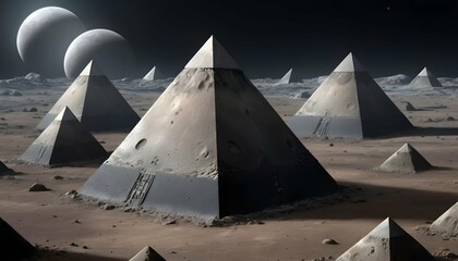 Slightly Populated Pyramids On The Moons Surface S