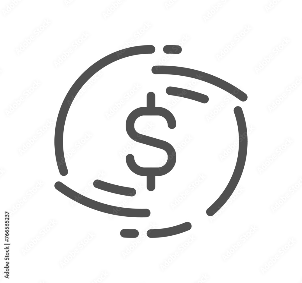 Poster Money and payment method related icon outline and linear vector.