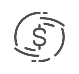 Money and payment method related icon outline and linear vector. - obrazy, fototapety, plakaty