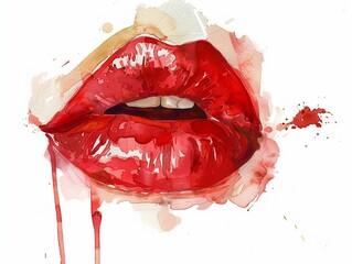  red lipstick kiss mark isolated on a white background 