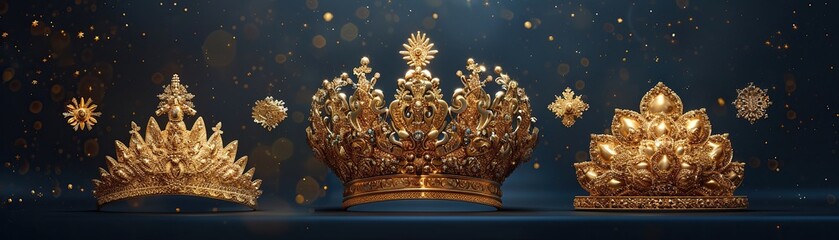 golden crown - obrazy, fototapety, plakaty