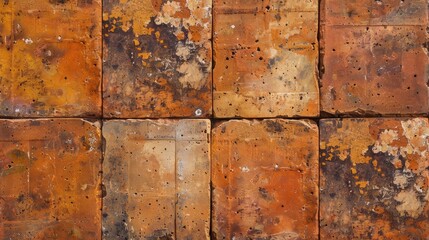 A close-up shot of a rustic orange brick texture, rich in warmth and depth.
