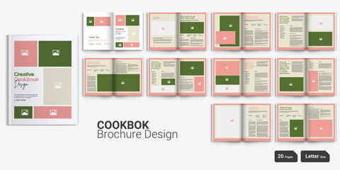 Fototapeta na wymiar Creative Cookbook Design Cookbook Layout Design Recipe book design Cookbook Booklet Cookbook Brochure Design Recipe design