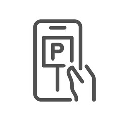 Parking related icon outline and linear vector.