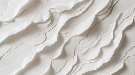 Soft white waves in a tranquil abstract design. - obrazy, fototapety, plakaty