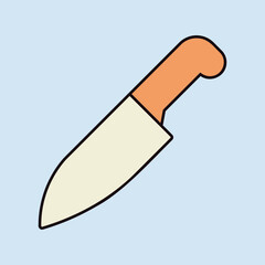 Chef kitchen knife. Cutlery. Kitchen utensils