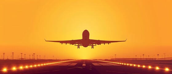 Take-off runway of a private jet, airplane, aeroplane - Generative AI