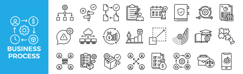 Business Process icon set for design elements	
