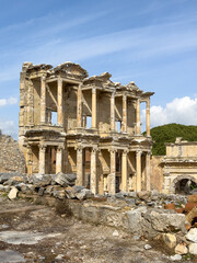 The Library of Celsus, Ephesus, Turkey , Ruins of ancient site Efes in Izmir, Turkey. Unesco heritage. Antique Greek culture and architecture