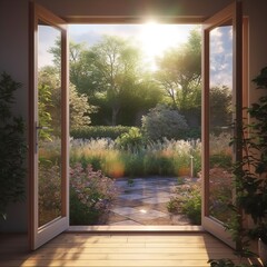A Haven of Peace: Open Door to the Backyard Gar...

