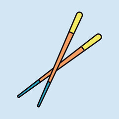 Chinese chopsticks, chop sticks vector icon