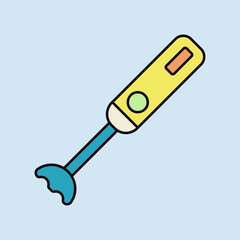 Hand blender vector color icon