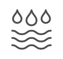 Water related icon outline and linear vector.
