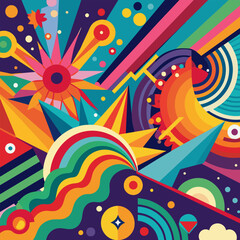 vector psychedelic groovy background