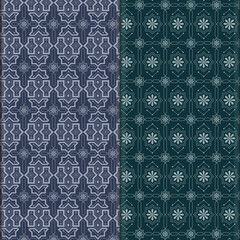 Vector seamless luxury pattern set, luxury collection. Abstract background, wallpaper, Decorative royal prints.