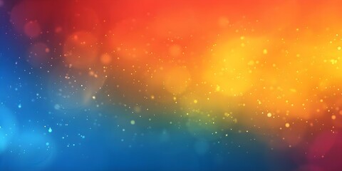 Colorful gradient background transitioning from blue to warm orange with a bokeh effect perfect for festive themes. Concept Festive Background, Gradient Effect, Blue to Orange, Bokeh Aesthetic