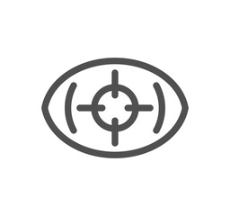 Eye and view related icon outline and linear vector.