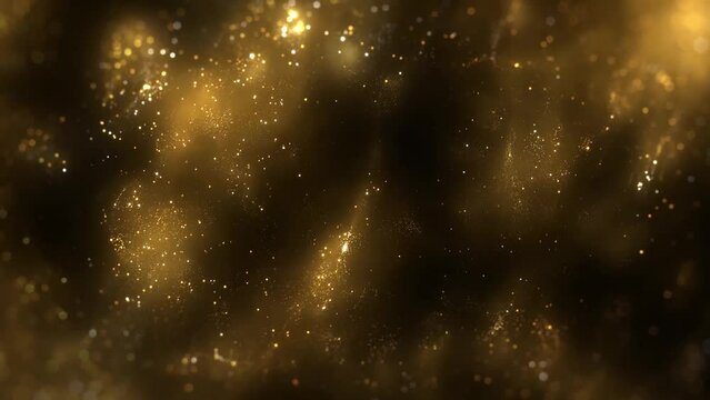 Background with Stars, Slide 11 Golden Particles intro Text background Loop Animation 