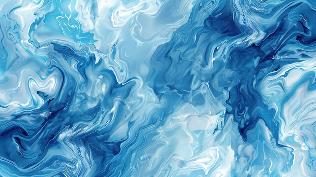 Blue marble acrylic seamless pattern
