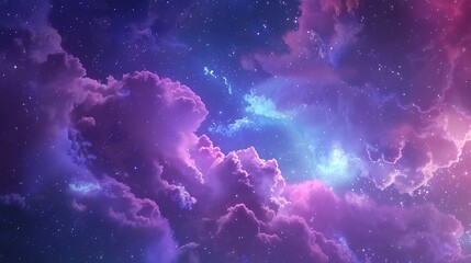 Abstract Cute Illustration Starlight and Pink Blue Purple Clouds Stardust, Blink, Background, Presentation, Star, Cloud, Powerpoint, Wallpaper, Website, Marketing
