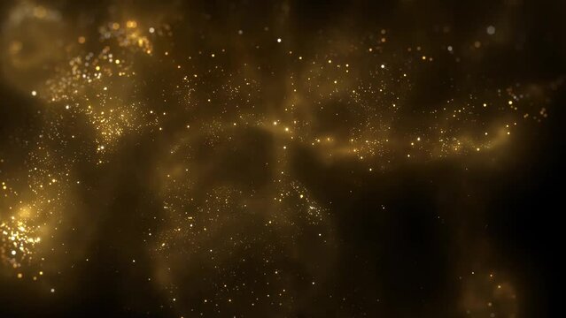 Abstract light background, Slide 12 Golden Particles intro Text background Loop Animation 