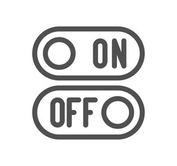 Toggle button related icon outline and linear vector.