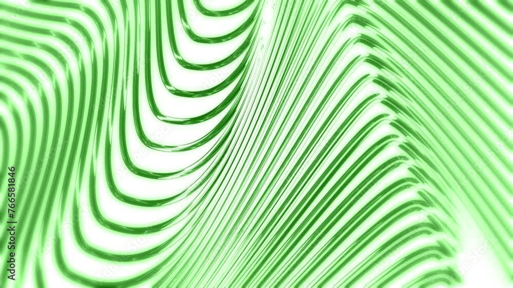 Poster green and white wave seamless loop pattern abstract motion background. 3d animation