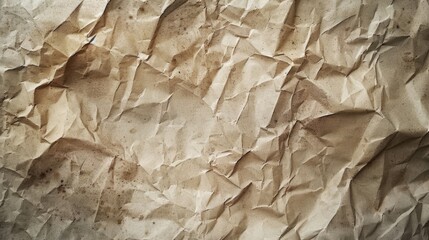 A crinkled, wrinkled texture background with a vintage look in muted tones of beige and brown.