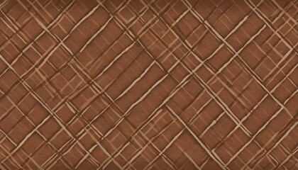 Plaid Pattern With Crisscrossing Stripes In Warm Upscaled 4 - obrazy, fototapety, plakaty
