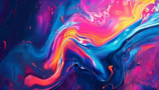 Colorful psychedelic liquefied background. Fluid art. Vector illustration.