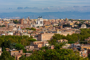 Fototapeta premium Rome cityscape seen from Janiculum hill, Italy